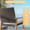 3-Piece Outdoor Bistro Set – PE Wicker with Acacia Wood Table and Chairs